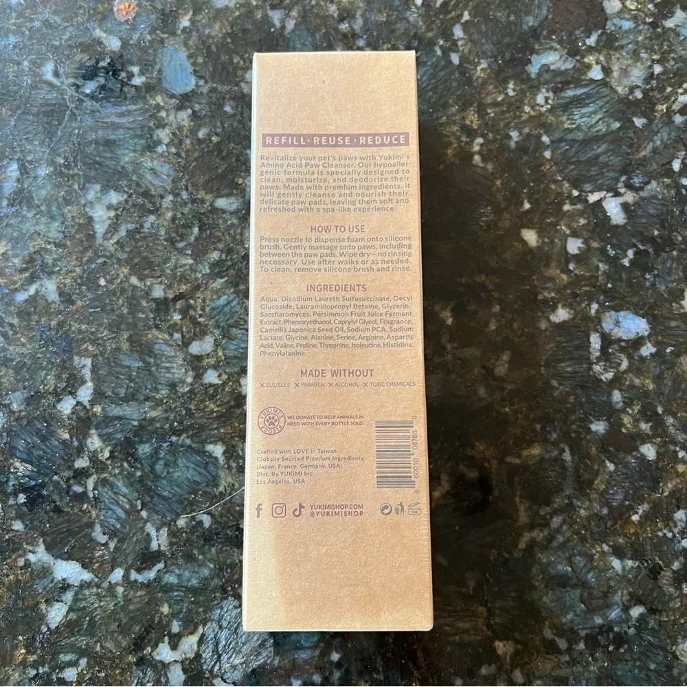 New Yukimi Amino Acid Paw Cleanser